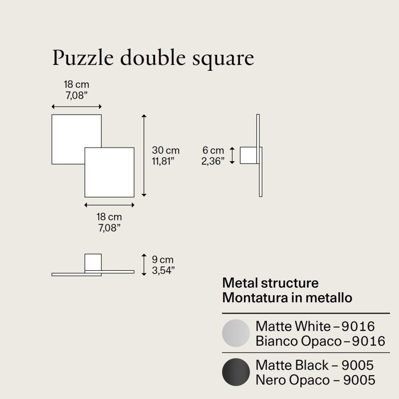 Puzzle Double Square Parete/Soffitto