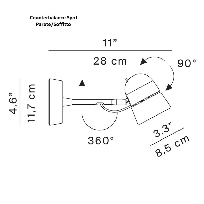 Counterbalance D73NA1 Spot Parete/Soffitto