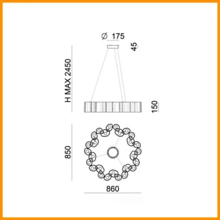 Honey Ø86 Sospensione