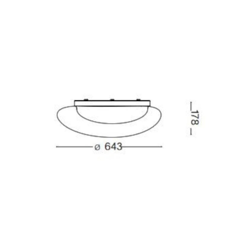 Squish PL D64 Soffitto - Ideal-Lux