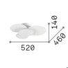 Cloud PL D52 Soffitto - Ideal-Lux