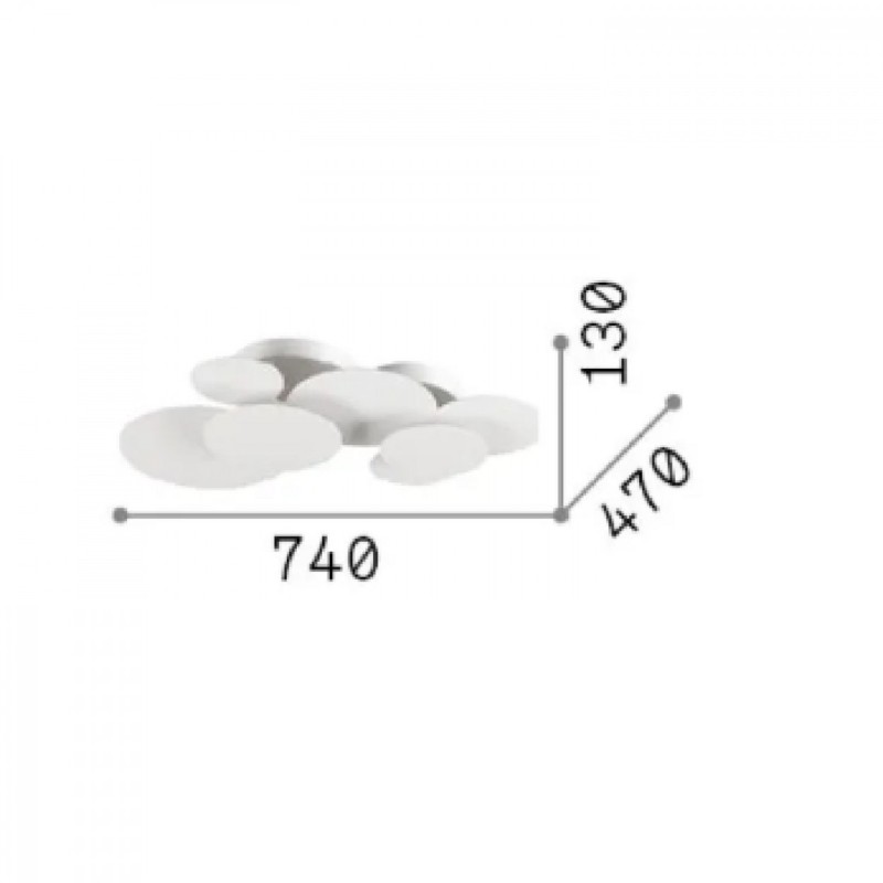 Cloud PL D74 Soffitto - Ideal-Lux