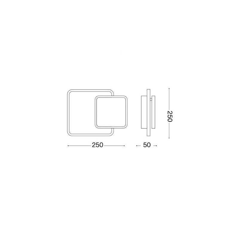 Pouche AP Square Parete - Ideal-Lux