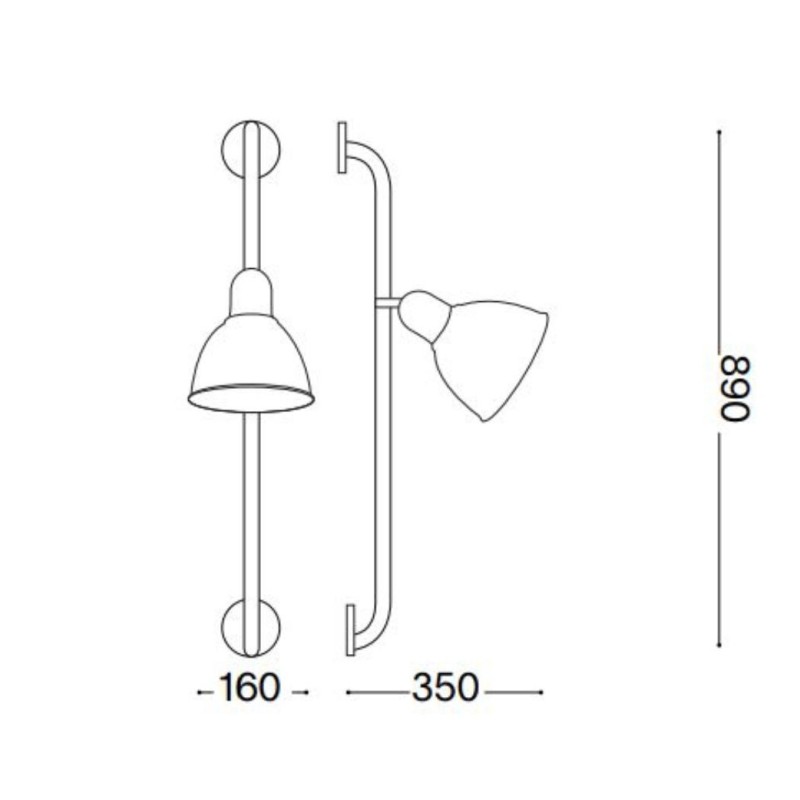 Shower AP1 Parete - Ideal-Lux