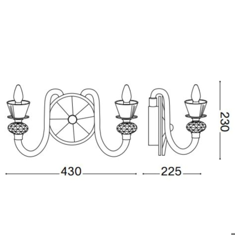 Strauss AP2 Parete - Ideal-Lux