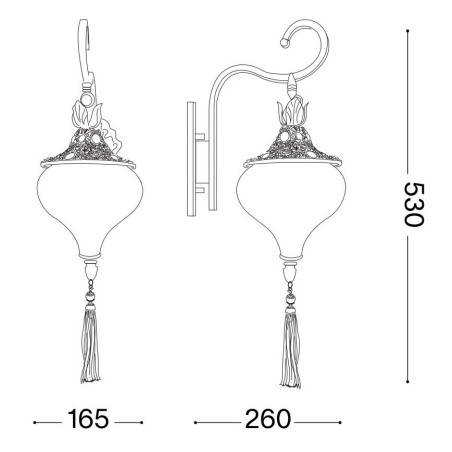 Harem AP1 Parete - Ideal-Lux