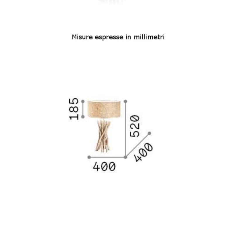 Driftwood TL1 Tavolo - Ideal-Lux