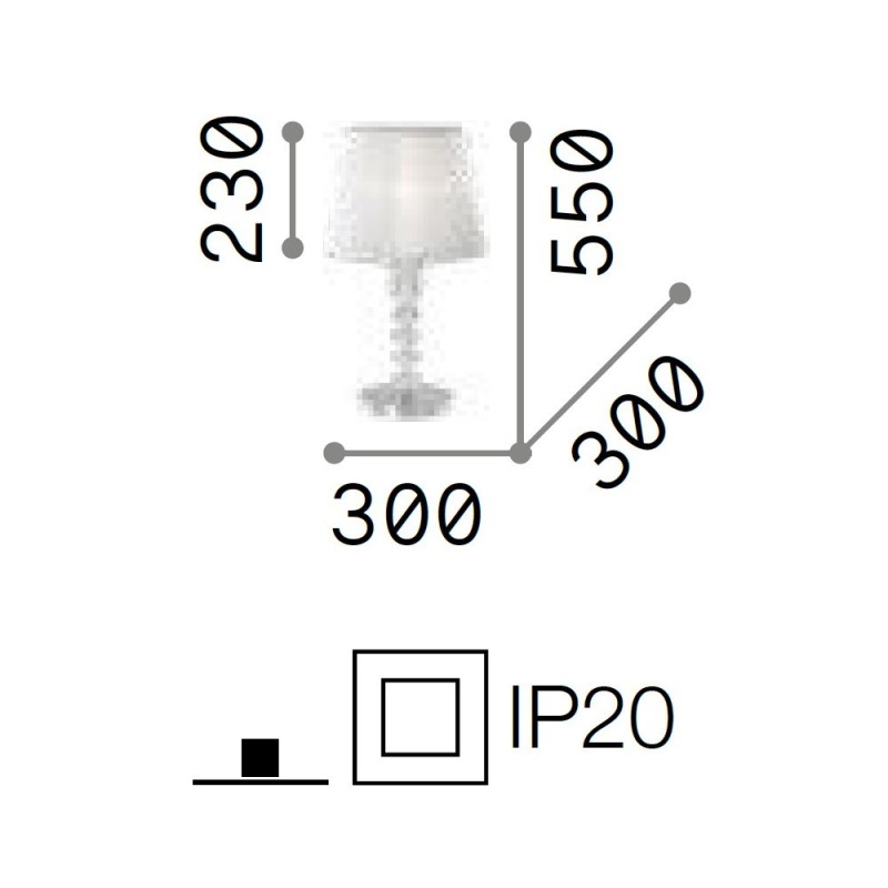 Pegaso TL1 Big Tavolo - Ideal-Lux