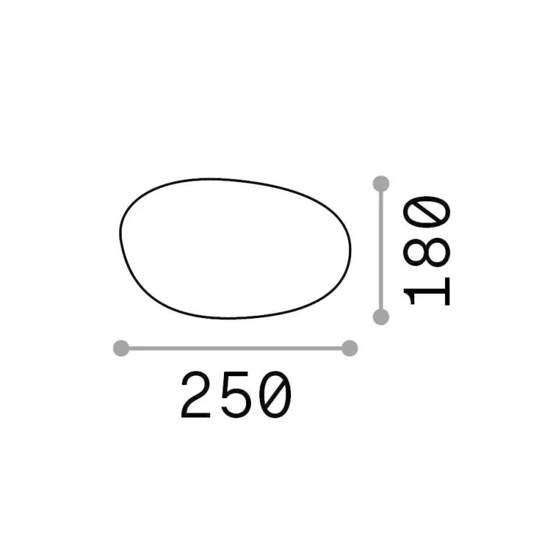 Sasso  PT1 D25 Terra - Ideal-Lux