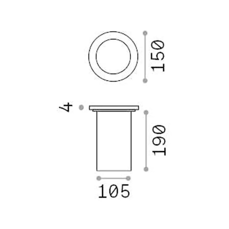 Park PT Round Medium Incasso - Ideal-Lux