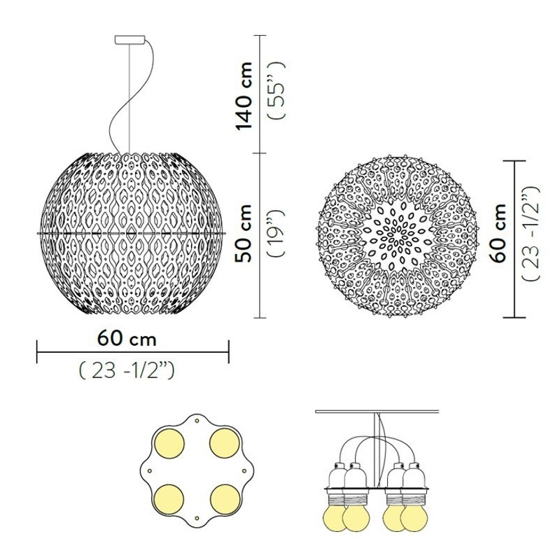 Charlotte Globe Suspension- Slamp