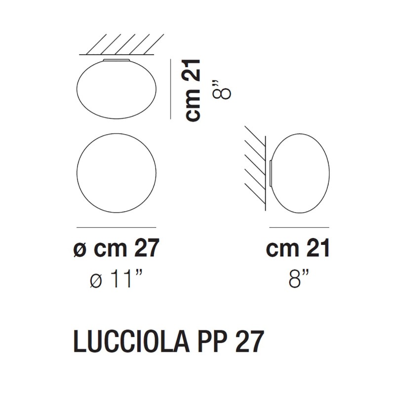 Lucciola PP 27 Parete/Soffitto - Vistosi