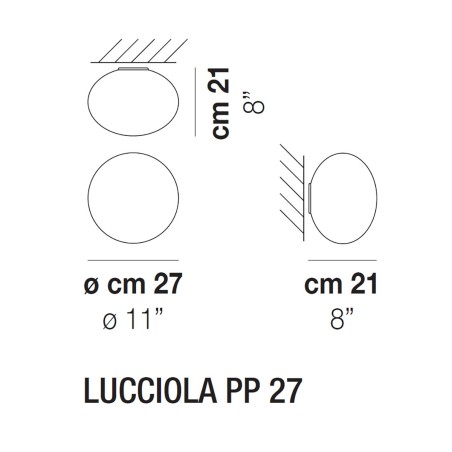 Lucciola PP 27 Parete/Soffitto - Vistosi