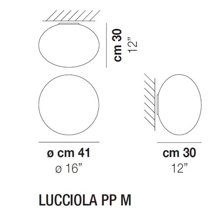Lucciola PP M Parete/Soffitto - Vistosi