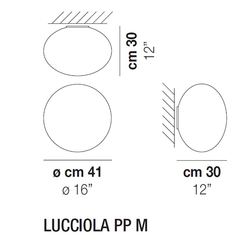 Lucciola PP M LED Parete/Soffitto - Vistosi