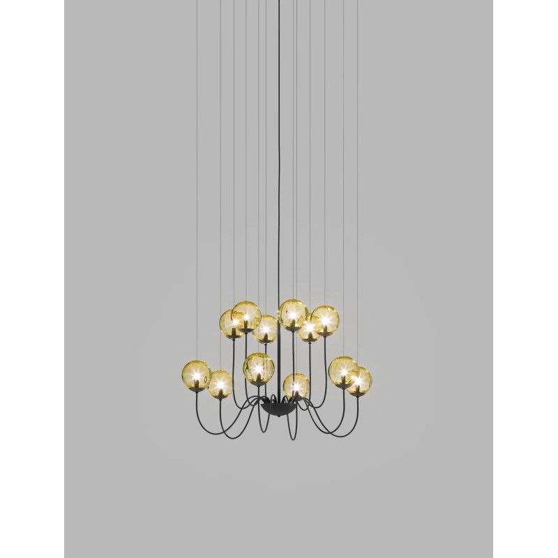 Puppet SP 12 P Struttura Nero Opaco Sospensione - Vistosi