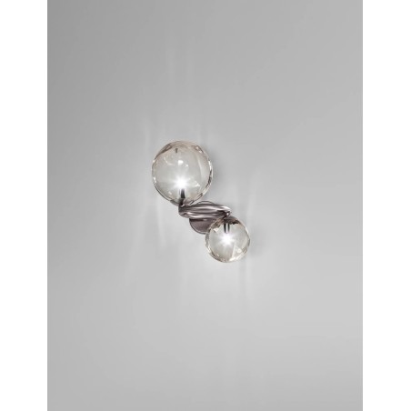 Puppet Ring AP 2 Struttura Nickel Nero Satinato Parete - Vistosi