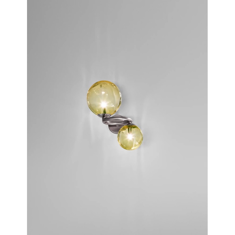 Puppet Ring AP 2 Struttura Nickel Nero Satinato Parete - Vistosi