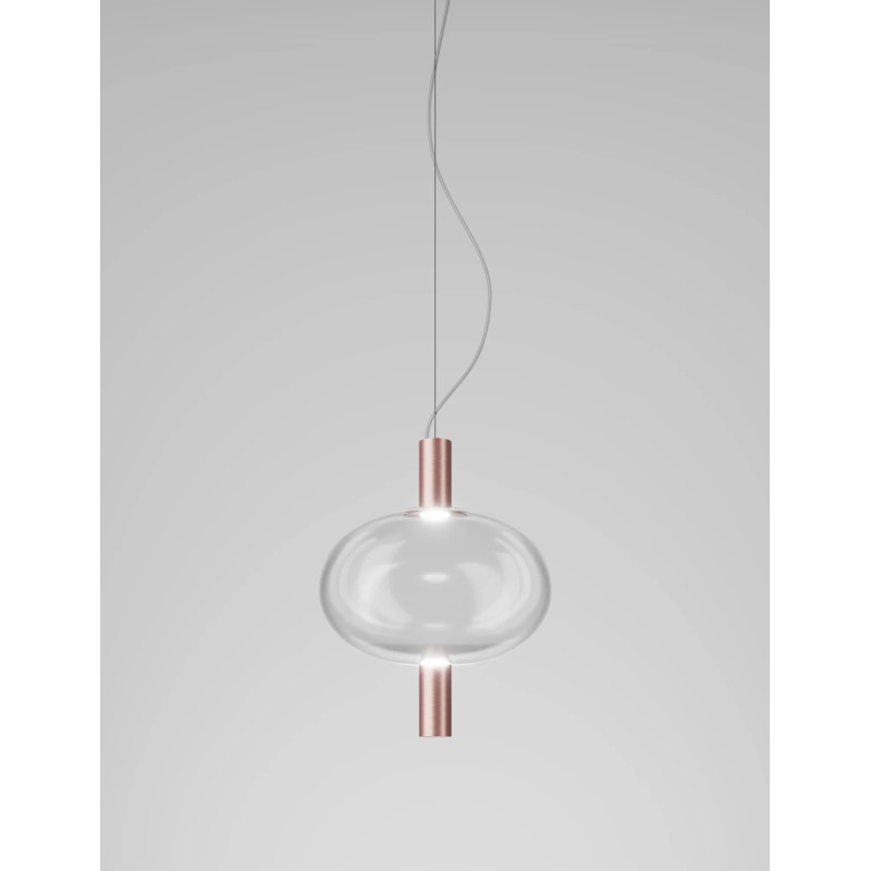 Riflesso SP 1 Struttura Rame Satinato Sospensione - Vistosi