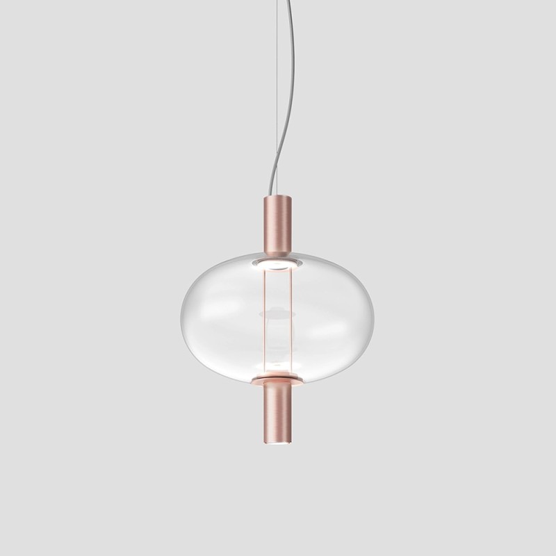 Riflesso SP 2L1 Struttura Rame Satinato Sospensione - Vistosi