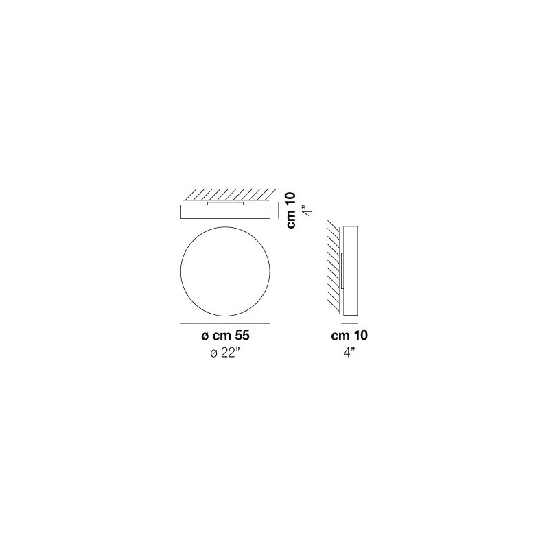 Sogno PP 55 LED Parete/Soffitto - Vistosi