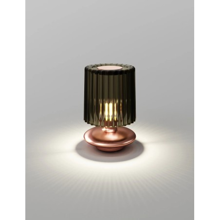 Tread LT Struttura Rame Satinato Tavolo - Vistosi