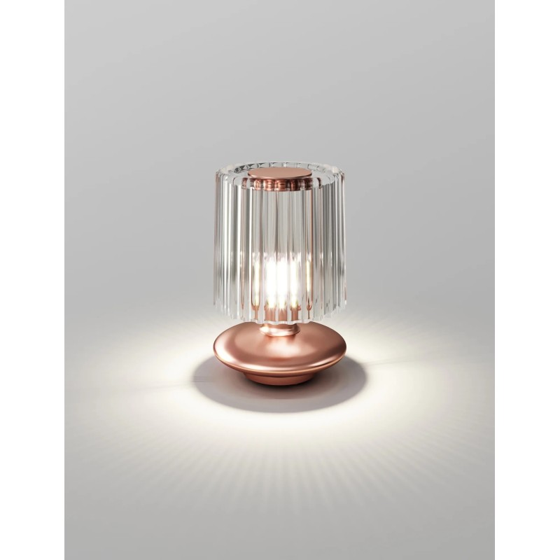 Tread LT Struttura Rame Satinato Tavolo - Vistosi