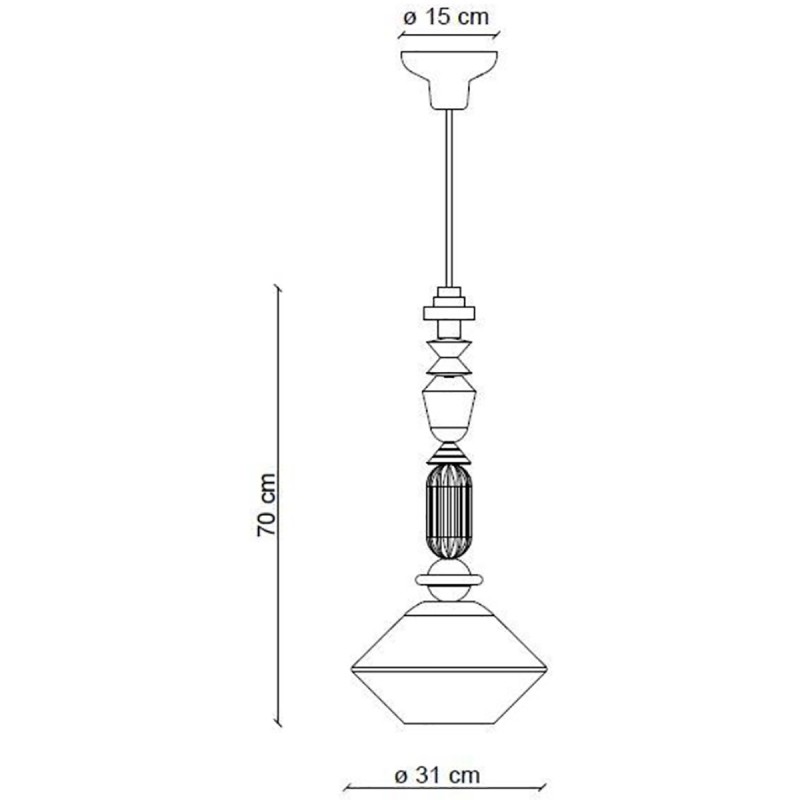 Decò LARIAT C2711 Sospensione - Ferroluce