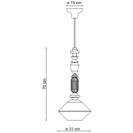 Decò LARIAT C2711 Sospensione - Ferroluce
