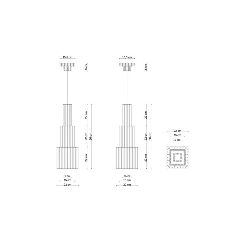 Decò METRA C2831 Sospensione - Ferroluce