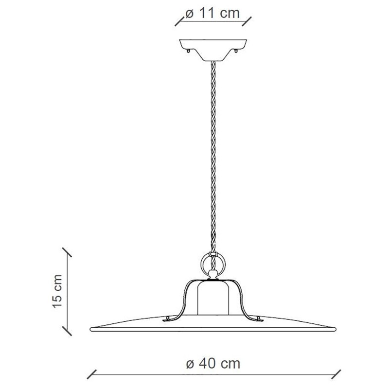 Retrò GRUNGE C1433 Sospensione - Ferroluce