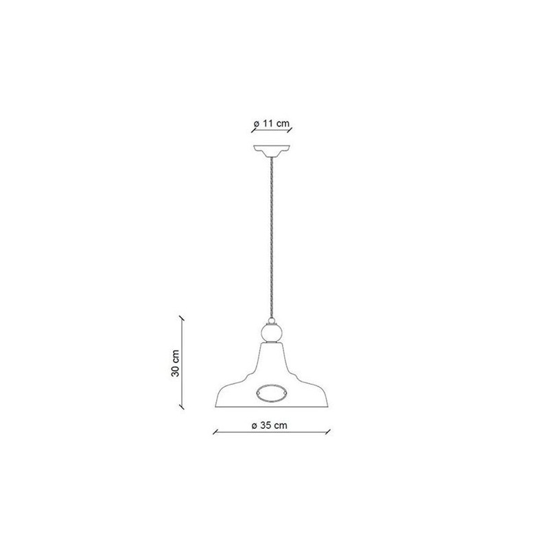 Retrò GRUNGE C1600 Sospensione - Ferroluce