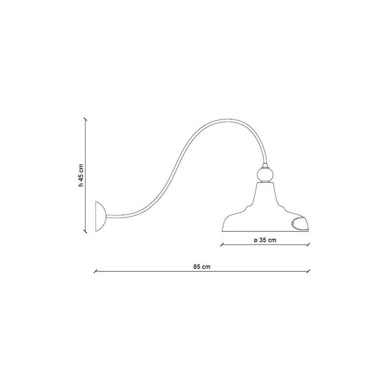 Retrò GRUNGE C1602 Parete - Ferroluce