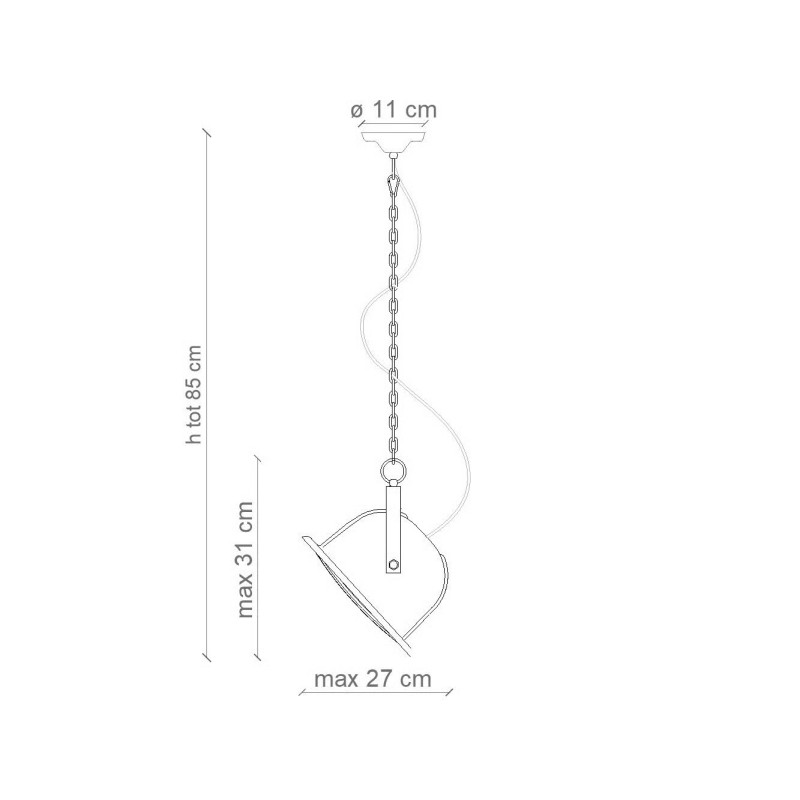 Retrò INDUSTRIAL C1657 Sospensione - Ferroluce