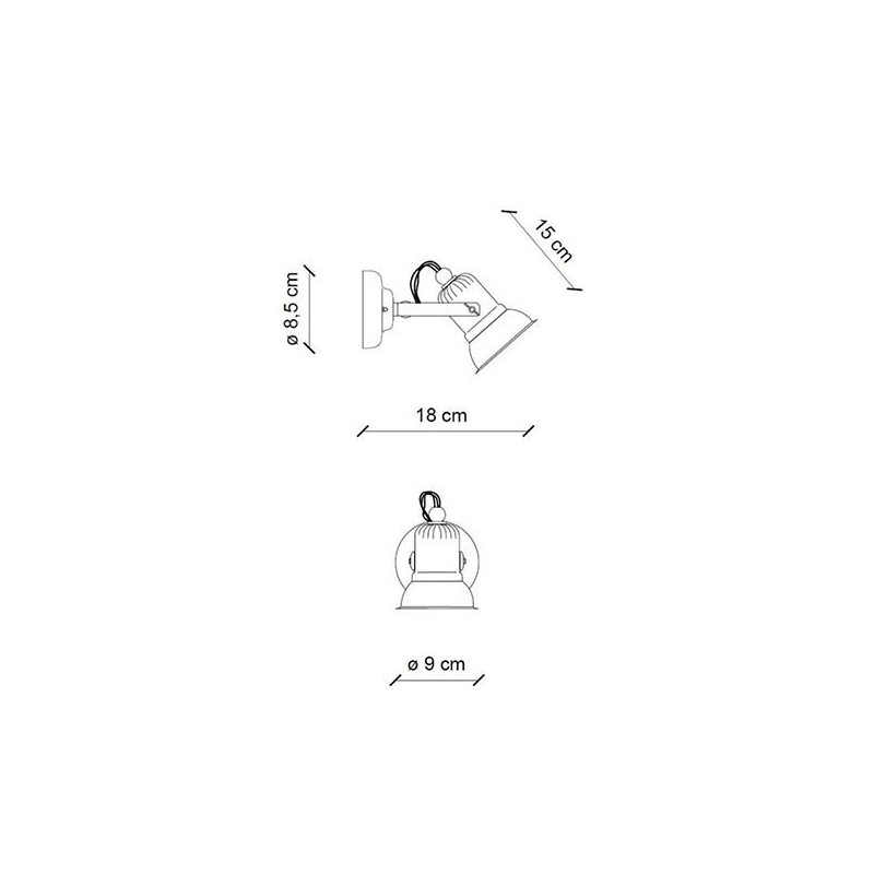 Retrò LOFT C1675 Parete - Ferroluce
