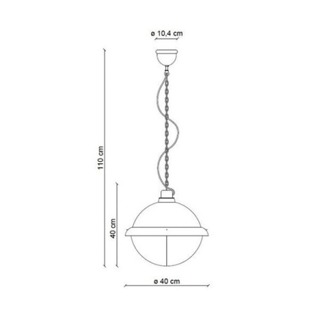 Retrò INDUSTRIAL C1680 Sospensione - Ferroluce
