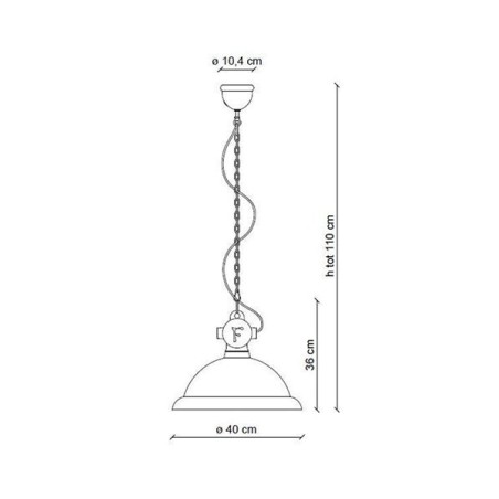 Retrò INDUSTRIAL C1710 Sospensione - Ferroluce