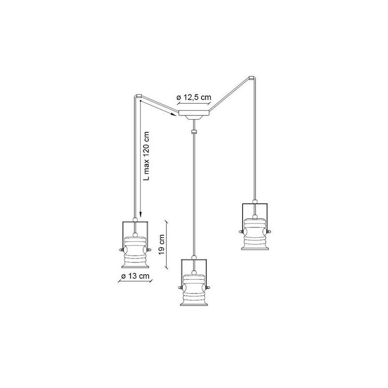 Retrò URBAN C1841 Sospensione - Ferroluce