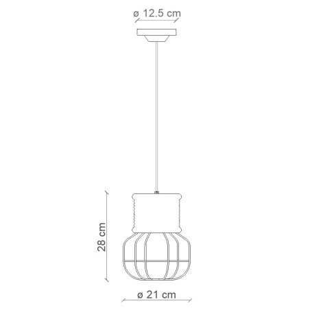 Retrò INDUSTRIAL C2340 Sospensione - Ferroluce