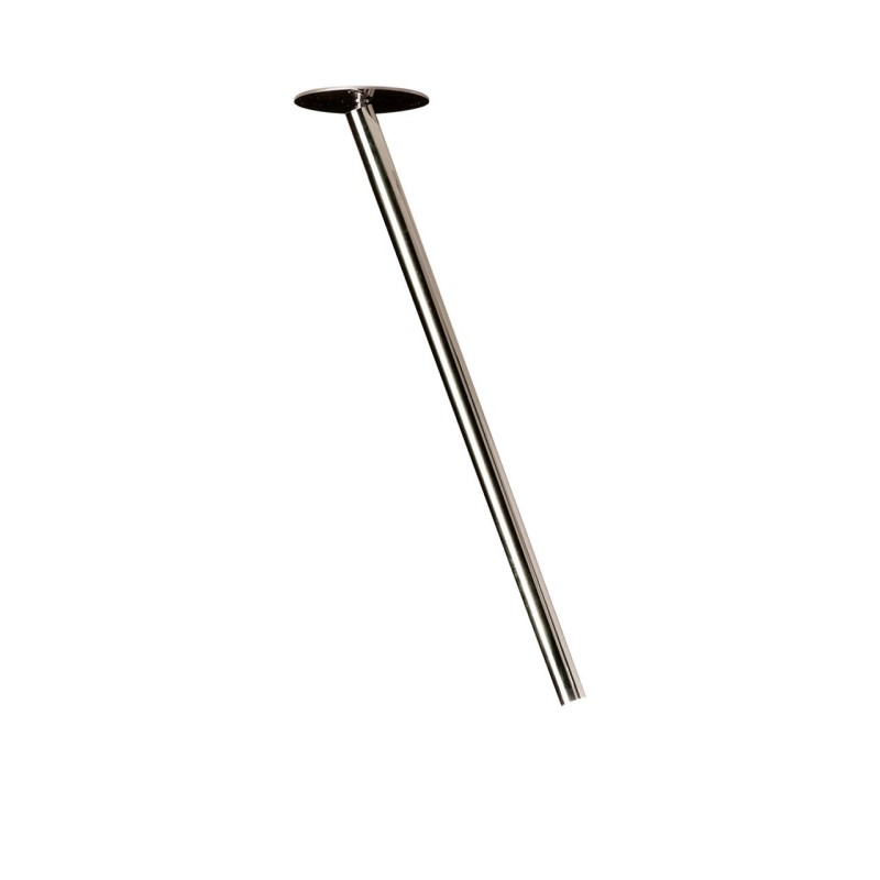 Canna Nuda Metallo Cromo + Base Cromo Soffitto - Nemo