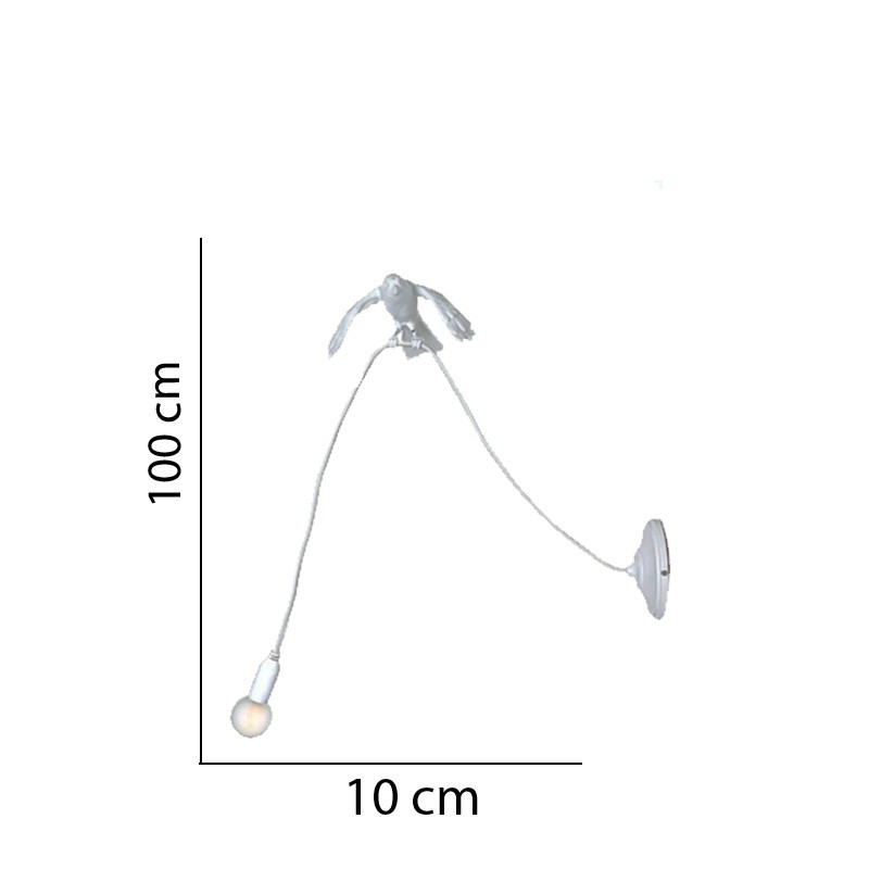 Sparrow Lamp Taking Off 15315 Parete - Seletti