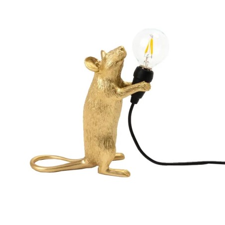 Mouse Lamp Step Standing Gold Usb 15230 Tavolo - Seletti