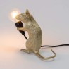 Mouse Lamp Mac Sitting Gold Usb 15231 Tavolo - Seletti