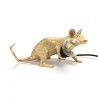 Mouse Lamp Lop Lying Down Gold Usb 15232 Tavolo - Seletti