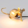 Mouse Lamp Lop Lying Down Gold Usb 15232 Tavolo - Seletti