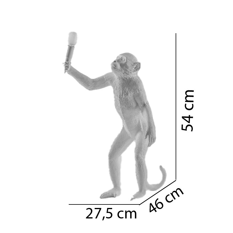 Monkey Lamp Standing White 14880 Terra - Seletti