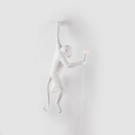 Monkey Lamp Hanging Left Hand White 14881 Parete - Seletti