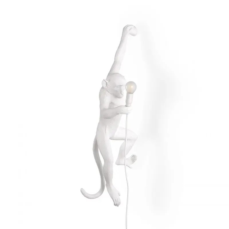 Monkey Lamp Hanging Left Hand White 14881 Parete - Seletti