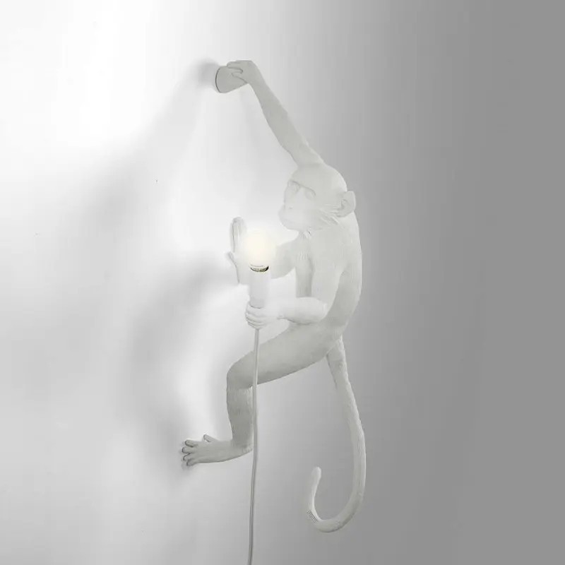 Monkey Lamp Hanging Right Hand White 14879 Parete - Seletti