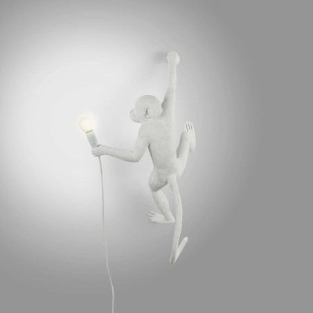 Monkey Lamp Hanging Right Hand White 14879 Parete - Seletti
